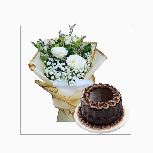 Mixed flowers with cake (Code20)